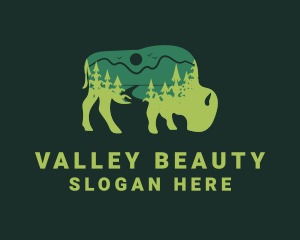 Green Bison Valley logo design