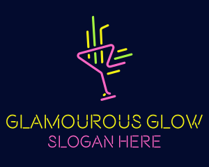 Neon Cocktail Strobe logo design