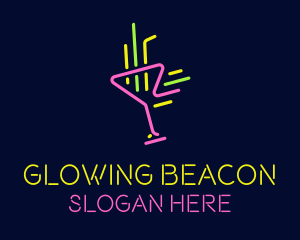 Neon Cocktail Strobe logo design