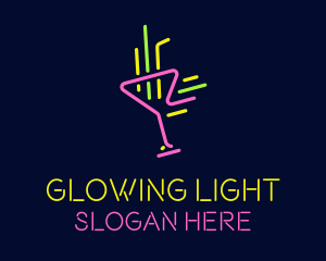 Neon Cocktail Strobe logo design