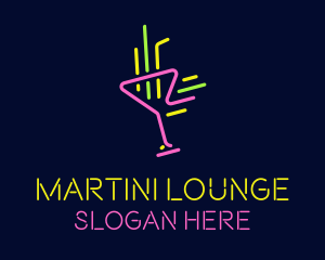 Neon Cocktail Strobe logo design