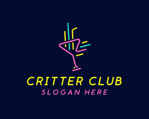 Neon Cocktail Strobe logo design