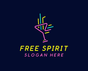 Neon Cocktail Strobe logo design