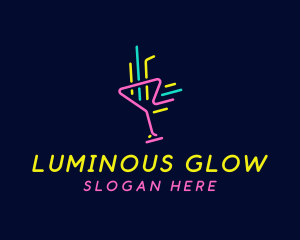 Neon Cocktail Strobe logo design