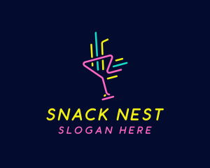 Neon Cocktail Strobe logo design