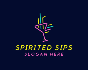 Neon Cocktail Strobe logo design