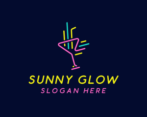 Neon Cocktail Strobe logo design