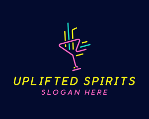 Neon Cocktail Strobe logo design