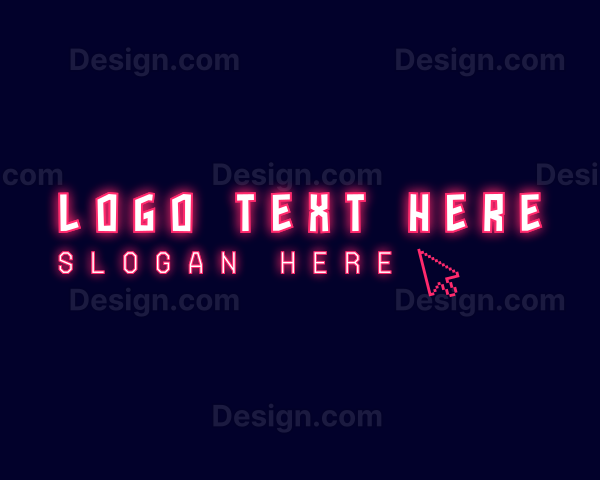 Neon Cursor Wordmark Logo