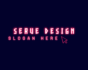 Neon Cursor Wordmark Logo