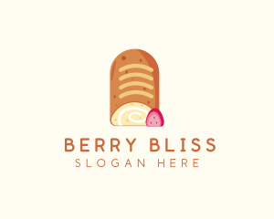 Strawberry Roll Bread logo design