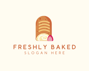 Strawberry Roll Bread logo design