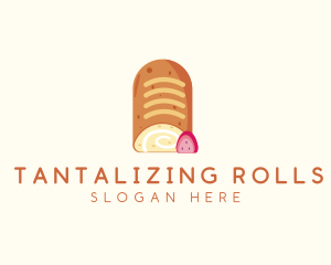 Strawberry Roll Bread logo design