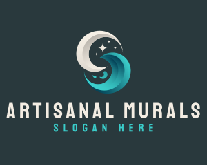 Moon Tidal Wave logo design