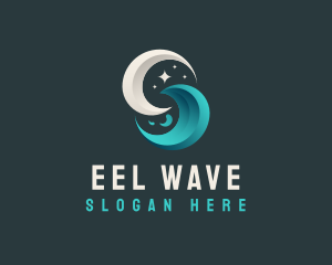 Moon Tidal Wave logo design