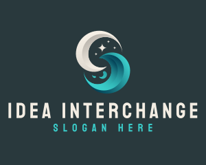 Moon Tidal Wave logo design