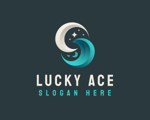 Moon Tidal Wave logo design