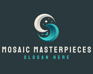 Moon Tidal Wave logo design