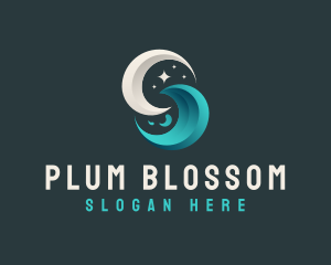 Moon Tidal Wave logo design