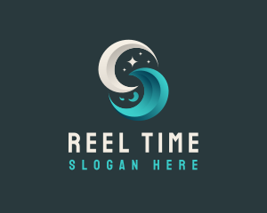 Moon Tidal Wave logo design