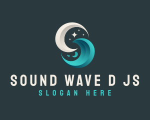 Moon Tidal Wave logo design