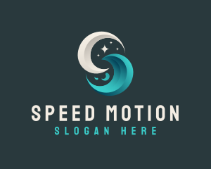 Moon Tidal Wave logo design