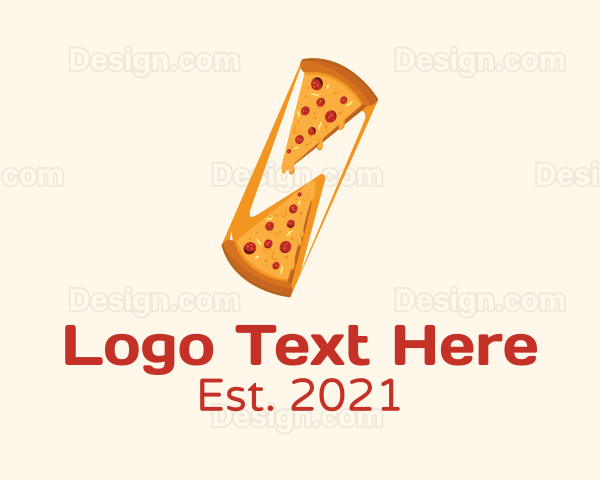 Cheesy Pizza Slice Logo