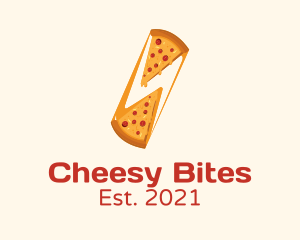 Cheesy Pizza Slice  logo design