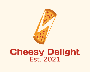 Cheesy Pizza Slice  logo design