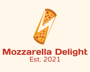 Cheesy Pizza Slice  logo design