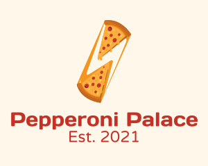 Cheesy Pizza Slice  logo design