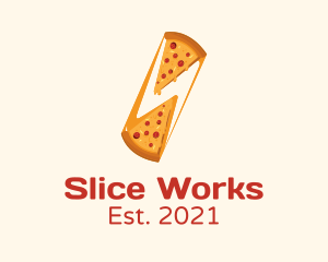 Cheesy Pizza Slice  logo design