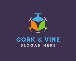 Wine Glass Bar logo design