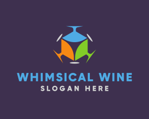 Wine Glass Bar logo design