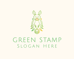 Green Leaf Owl logo design