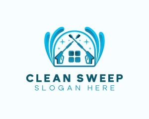 Pressure Splash Cleaning logo design