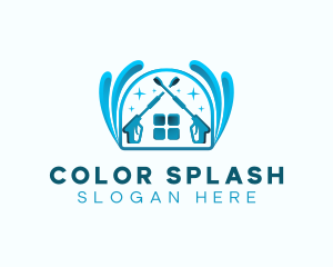 Pressure Splash Cleaning logo design