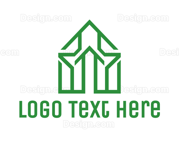 Green House Outline Logo