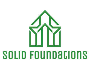 Green House Outline Logo