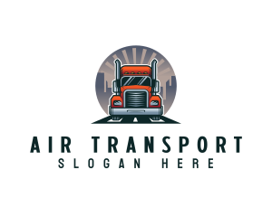 Trailer Truck Logistics logo design