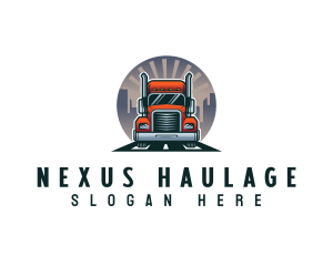 Trailer Truck Logistics logo design