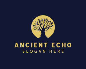 Round Ancient Tree logo design