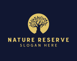 Round Ancient Tree logo design