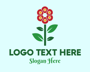 Flower Leaves Plant Logo