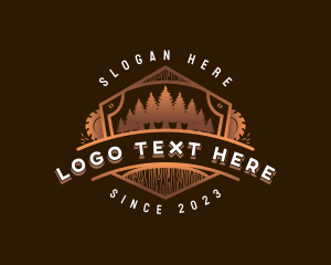 Saw Blade Wood Logging logo