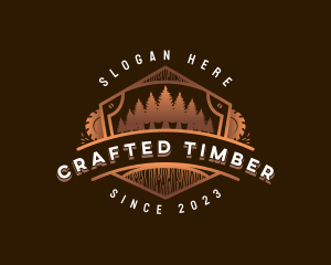 Saw Blade Wood Logging logo design