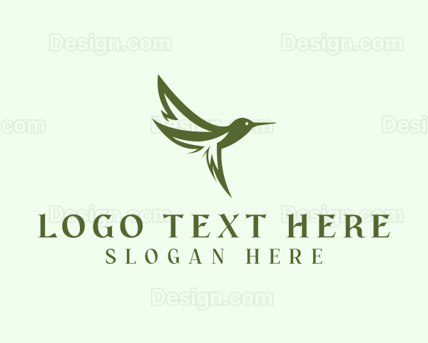 Natural Wild Hummingbird Logo