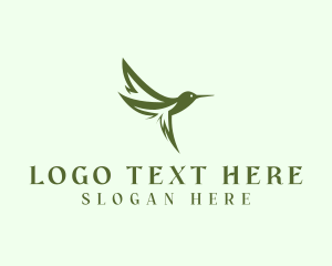 Natural Wild Hummingbird Logo