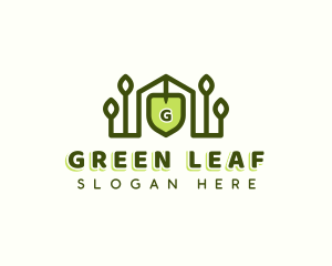 Landscaping Plant Shovel logo design