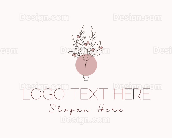 Potted Olive Plant Logo